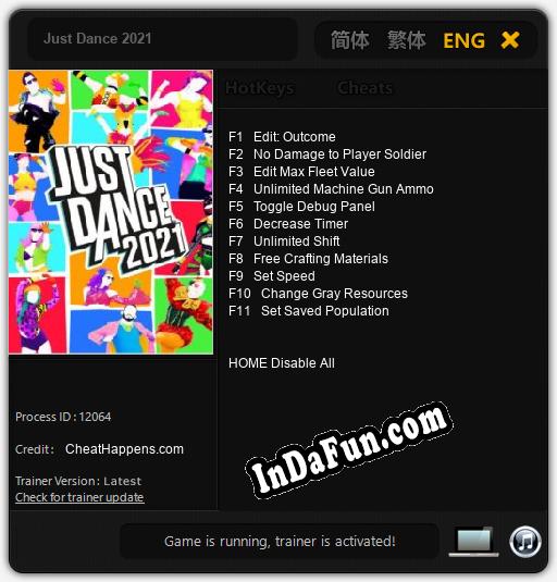 Just Dance 2021: Trainer +11 [v1.2]