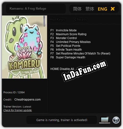 Kamaeru: A Frog Refuge: Cheats, Trainer +8 [CheatHappens.com]