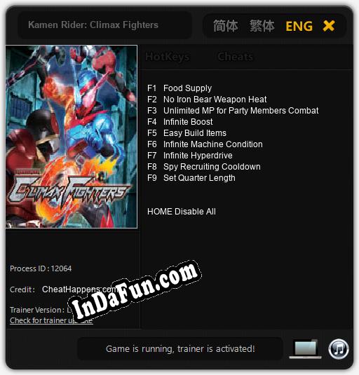 Kamen Rider: Climax Fighters: Cheats, Trainer +9 [CheatHappens.com]