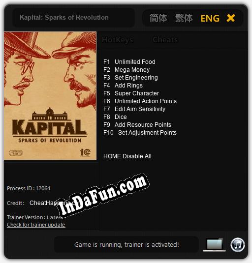 Kapital: Sparks of Revolution: TRAINER AND CHEATS (V1.0.57)