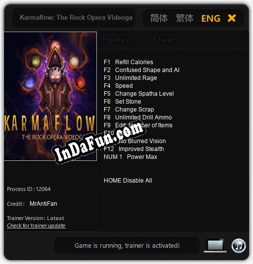 Karmaflow: The Rock Opera Videogame: Trainer +13 [v1.1]