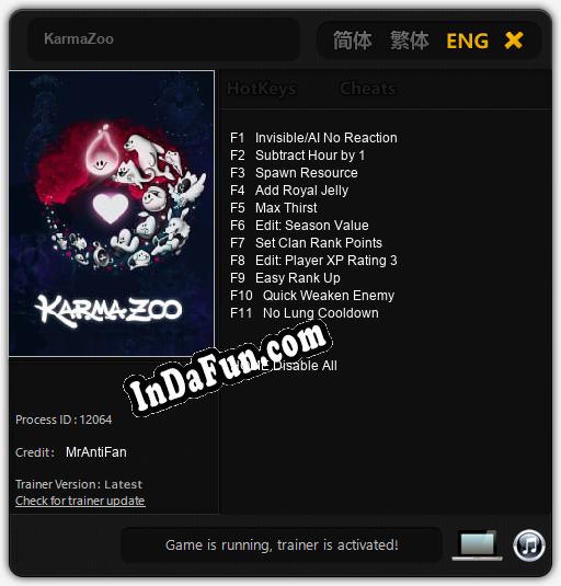 Trainer for KarmaZoo [v1.0.3]