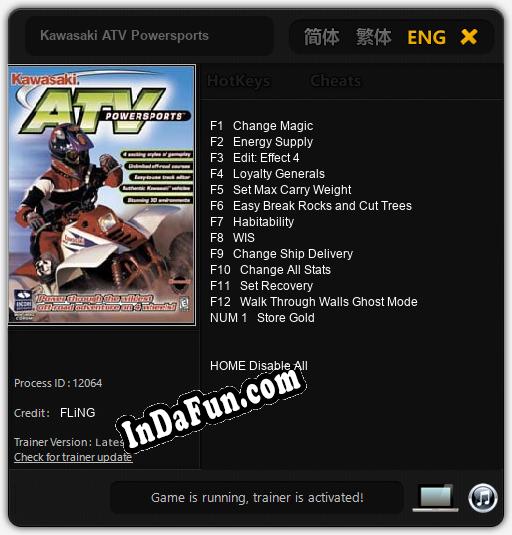 Kawasaki ATV Powersports: TRAINER AND CHEATS (V1.0.74)