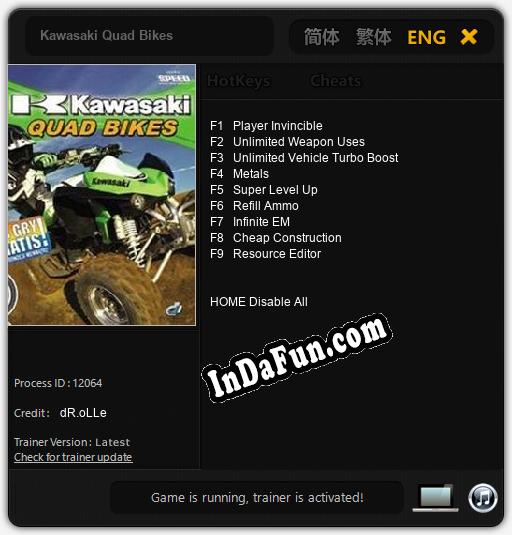 Kawasaki Quad Bikes: TRAINER AND CHEATS (V1.0.93)