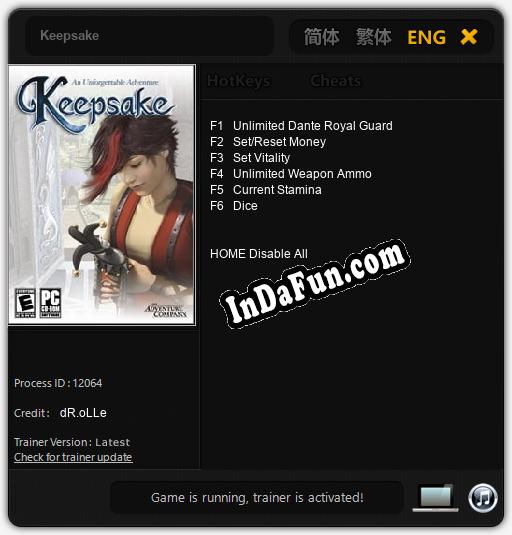 Keepsake: Cheats, Trainer +6 [dR.oLLe]