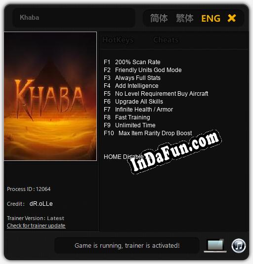 Khaba: Trainer +10 [v1.3]