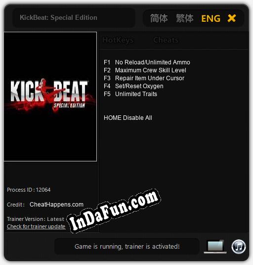 KickBeat: Special Edition: Cheats, Trainer +5 [CheatHappens.com]