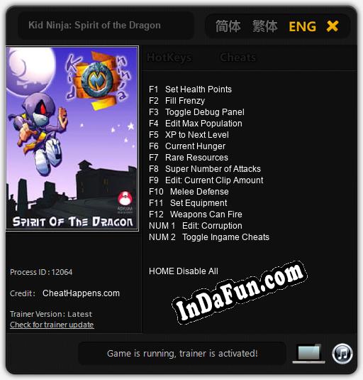 Kid Ninja: Spirit of the Dragon: Trainer +14 [v1.9]