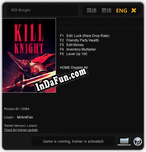 Kill Knight: TRAINER AND CHEATS (V1.0.83)