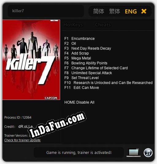 Trainer for killer7 [v1.0.2]