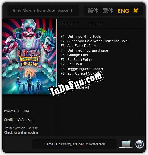 Killer Klowns from Outer Space: The Game: TRAINER AND CHEATS (V1.0.19)