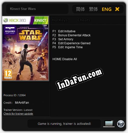 Kinect Star Wars: TRAINER AND CHEATS (V1.0.68)