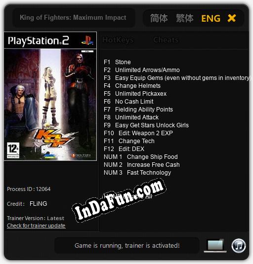King of Fighters: Maximum Impact: Cheats, Trainer +15 [FLiNG]