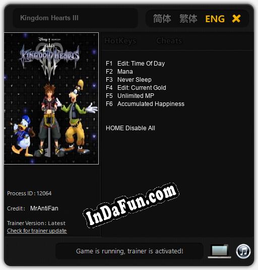 Kingdom Hearts III: Trainer +6 [v1.8]