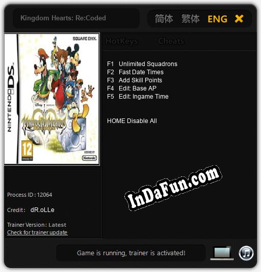 Trainer for Kingdom Hearts: Re:Coded [v1.0.9]