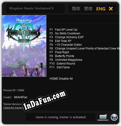 Kingdom Hearts: Unchained X: TRAINER AND CHEATS (V1.0.25)