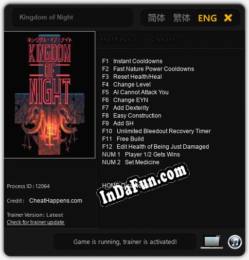 Kingdom of Night: Trainer +14 [v1.6]