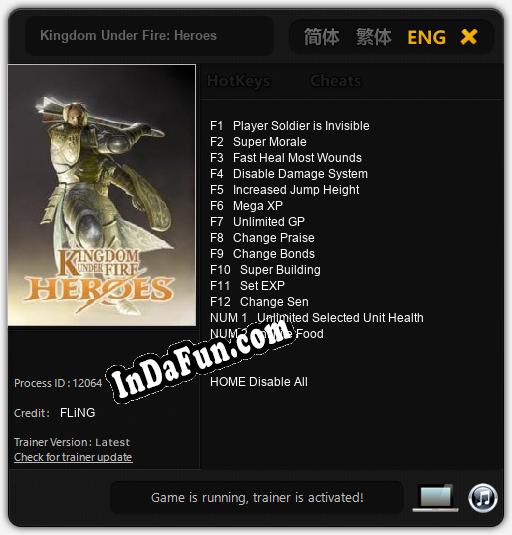 Kingdom Under Fire: Heroes: Cheats, Trainer +14 [FLiNG]