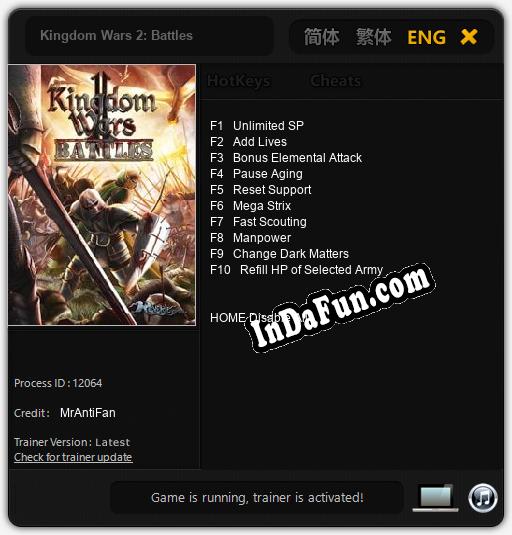 Kingdom Wars 2: Battles: Cheats, Trainer +10 [MrAntiFan]