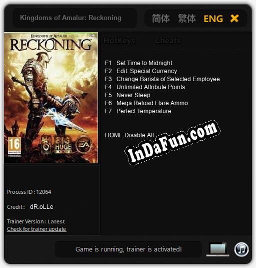 Kingdoms of Amalur: Reckoning: Cheats, Trainer +7 [dR.oLLe]