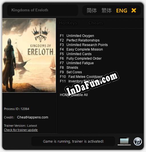 Kingdoms of Ereloth: TRAINER AND CHEATS (V1.0.41)