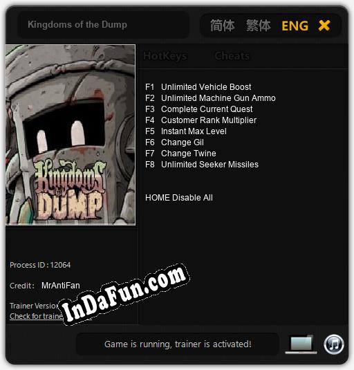 Kingdoms of the Dump: Trainer +8 [v1.8]