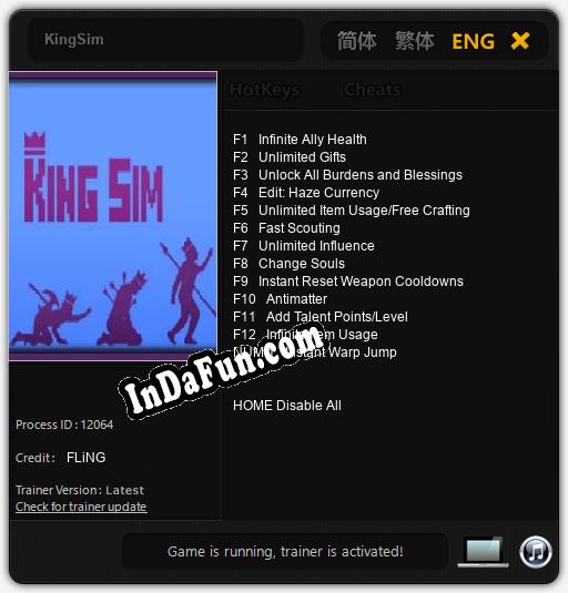 KingSim: Trainer +13 [v1.3]