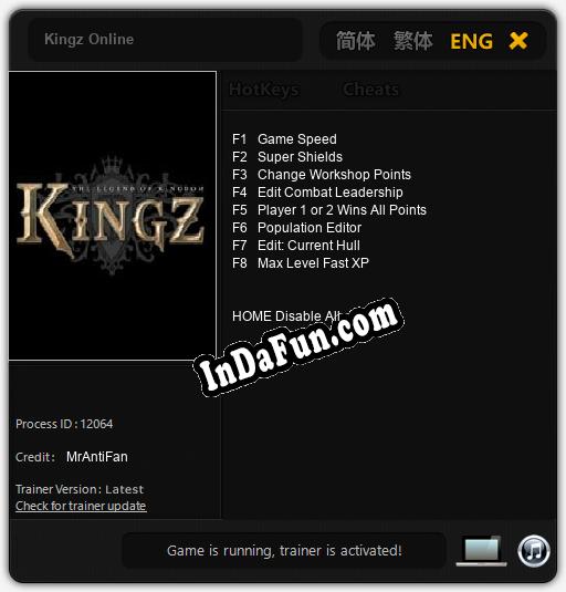 Trainer for Kingz Online [v1.0.9]