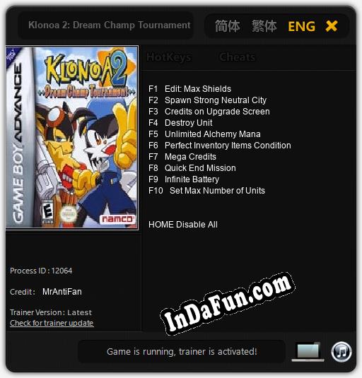 Klonoa 2: Dream Champ Tournament: Trainer +10 [v1.3]