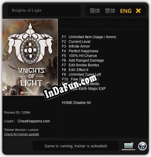 Trainer for Knights of Light [v1.0.6]