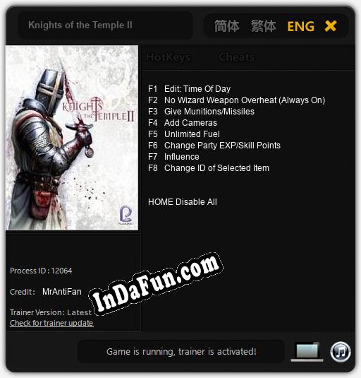 Knights of the Temple II: TRAINER AND CHEATS (V1.0.94)