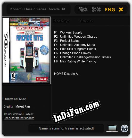 Konami Classic Series: Arcade Hits: Cheats, Trainer +8 [MrAntiFan]