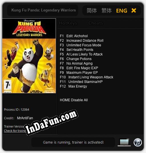 Kung Fu Panda: Legendary Warriors: TRAINER AND CHEATS (V1.0.73)