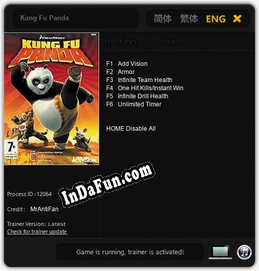 Kung Fu Panda: TRAINER AND CHEATS (V1.0.10)