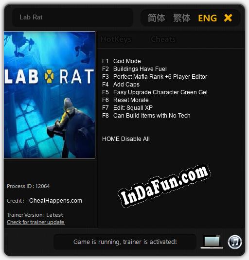 Lab Rat: Cheats, Trainer +8 [CheatHappens.com] » Free Download PC Games ...