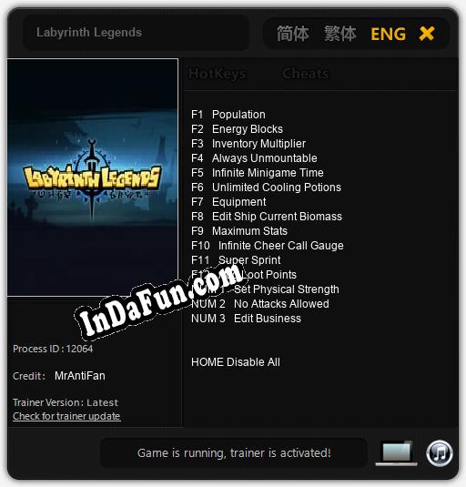 Trainer for Labyrinth Legends [v1.0.6]