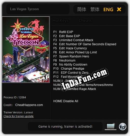 Trainer for Las Vegas Tycoon [v1.0.5]