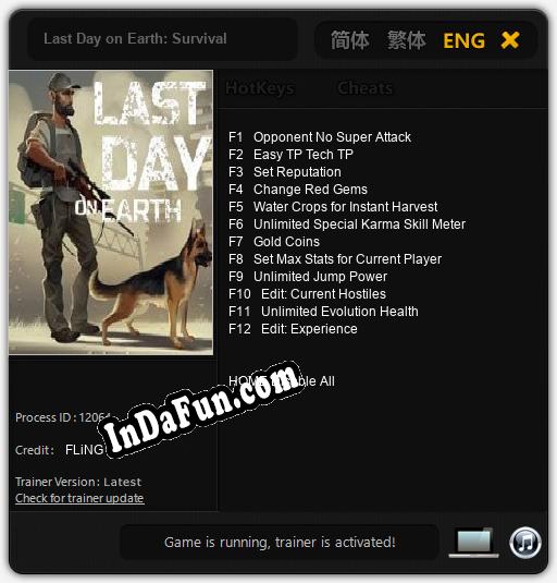 Last Day on Earth: Survival: TRAINER AND CHEATS (V1.0.24)