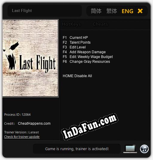 Last Flight: Cheats, Trainer +6 [CheatHappens.com]