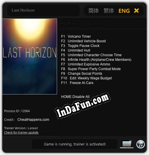 Last Horizon: Trainer +11 [v1.7]