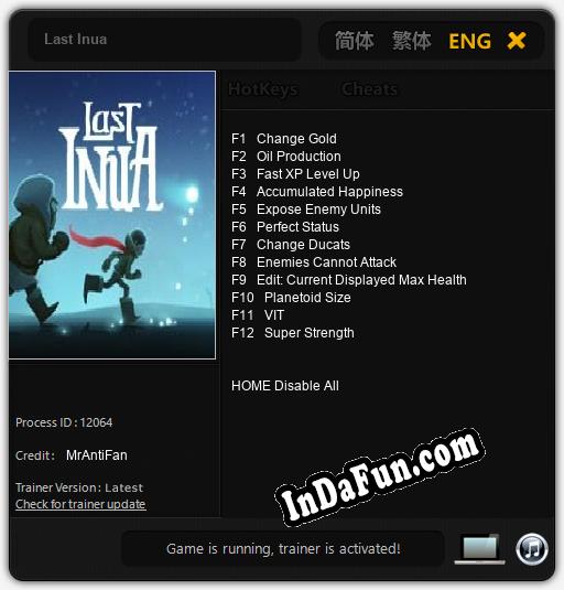 Last Inua: Cheats, Trainer +12 [MrAntiFan]