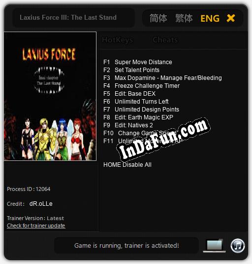 Laxius Force III: The Last Stand: Cheats, Trainer +11 [dR.oLLe]