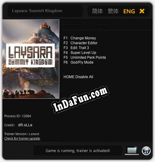 Trainer for Laysara: Summit Kingdom [v1.0.8]