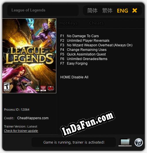 League of Legends: TRAINER AND CHEATS (V1.0.69)