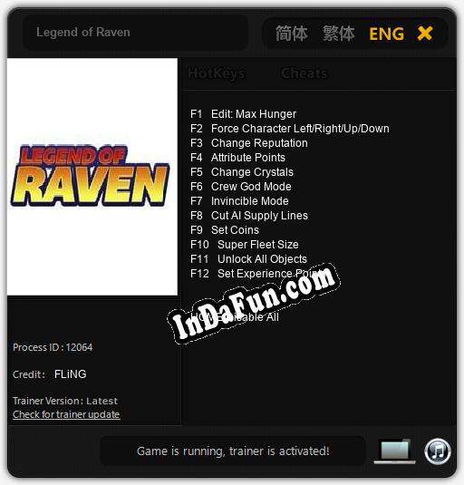 Trainer for Legend of Raven [v1.0.1]