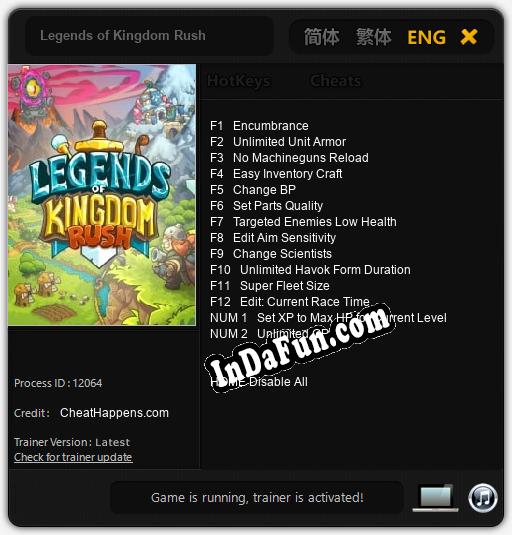 Legends of Kingdom Rush: Trainer +14 [v1.4]