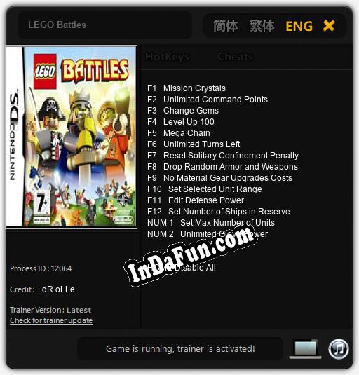 LEGO Battles: Cheats, Trainer +14 [dR.oLLe]