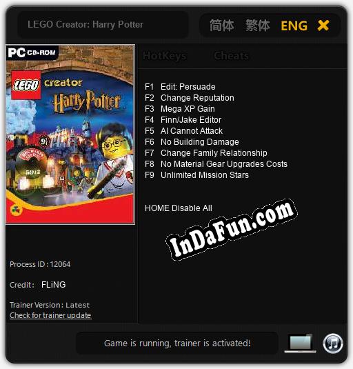 LEGO Creator: Harry Potter: Cheats, Trainer +9 [FLiNG]