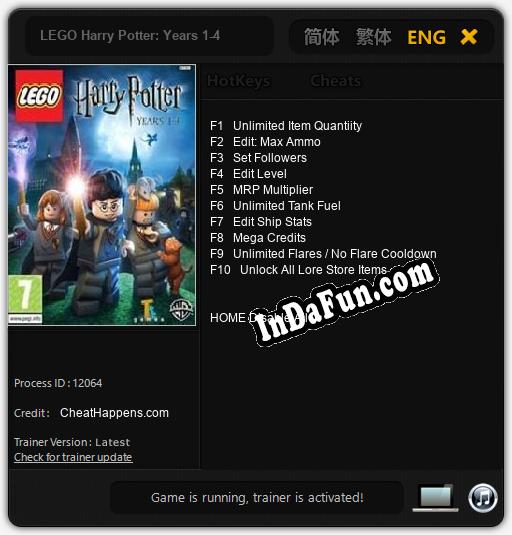 LEGO Harry Potter: Years 1-4: TRAINER AND CHEATS (V1.0.41)