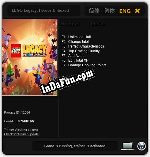 LEGO Legacy: Heroes Unboxed: TRAINER AND CHEATS (V1.0.52)